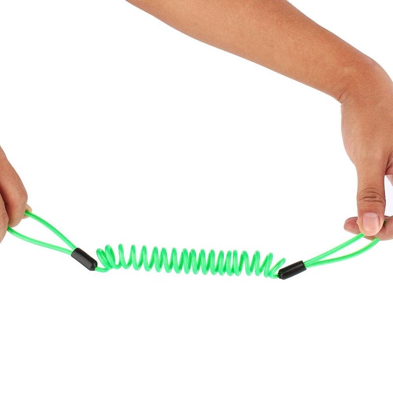 Keenso Disc Lock Reminder Cable, Green Waterproof Disc Lock Security Reminder Cable Scooter Bike Motorbike for Scooter Motorcycle Bike Brake Disc - Image 4